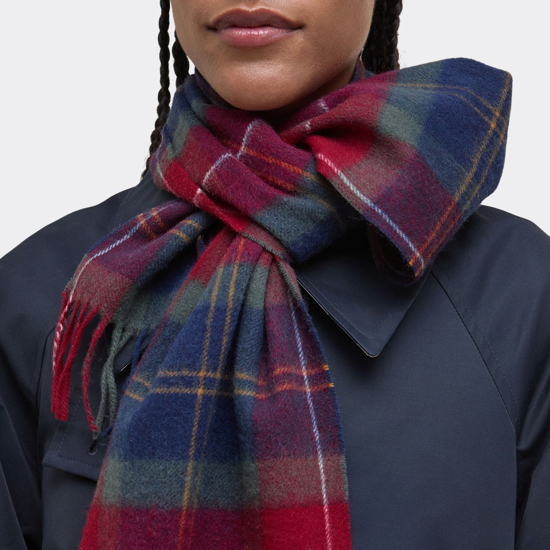 Barbour Tartan Scarf in Winterberry