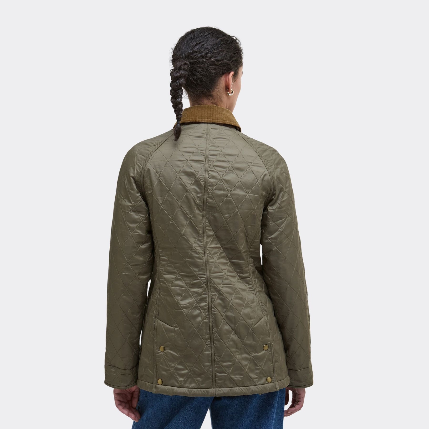 Barbour Women's Beadnell Polarquilt Jacket in Military Brown
