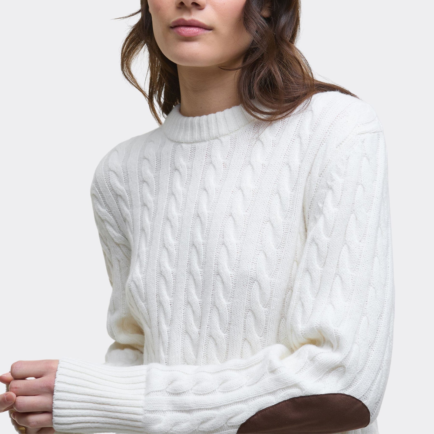 Barbour Women's Belford Cable Knit Jumper in Aran