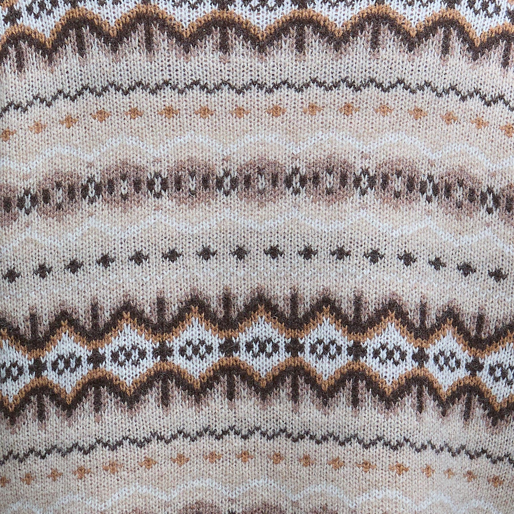 Barbour Women's Helen Fair isle Roll-Neck Jumper in Birch Multi