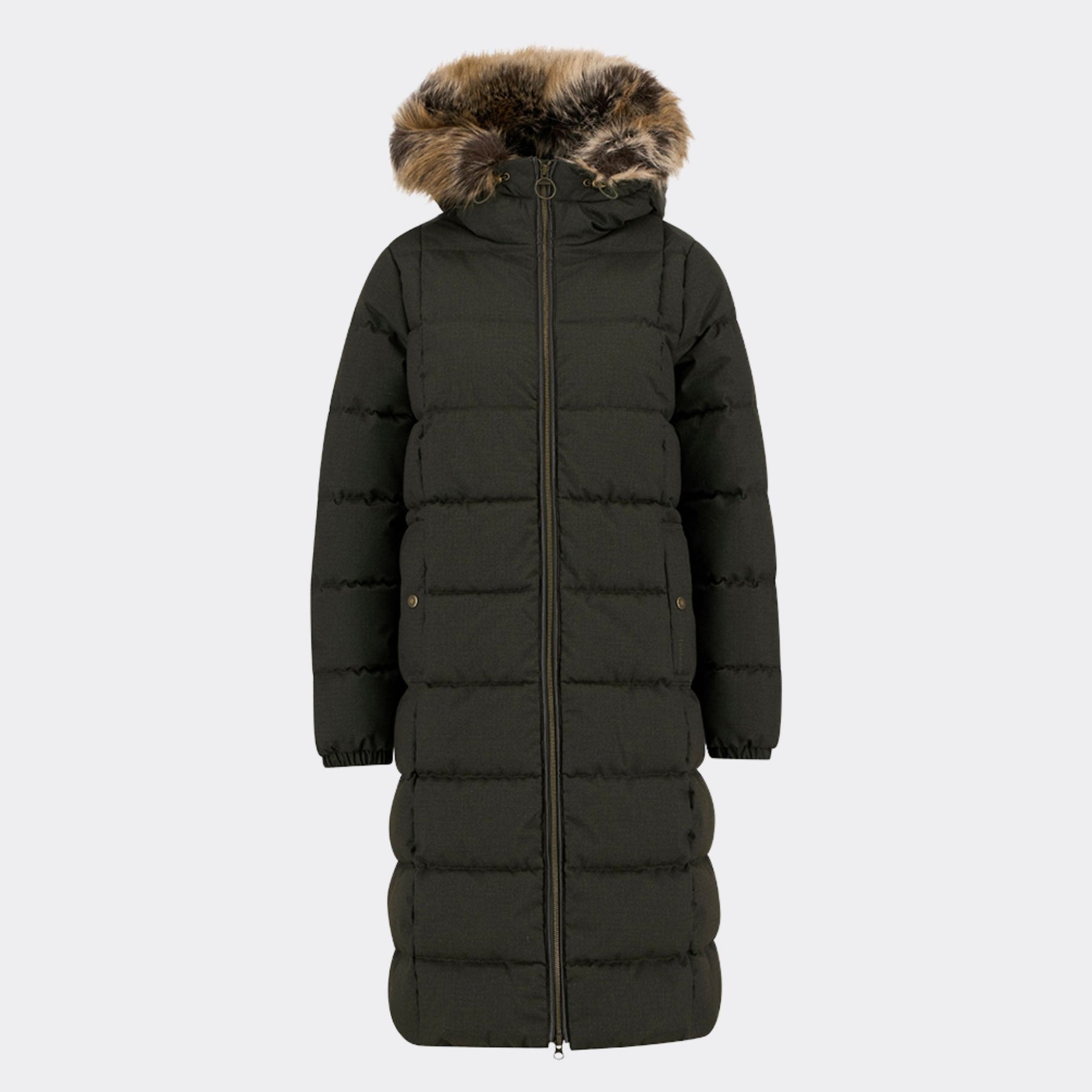 Barbour Women's Marjoram Puffer Long Jacket in Olive Classic