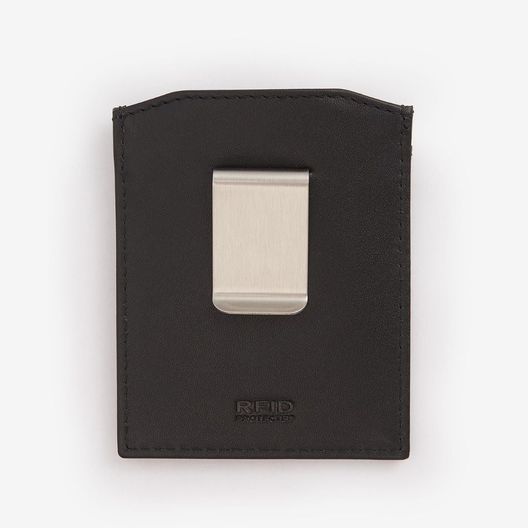 Barbour Debossed Logo Card Holder in Classic Black