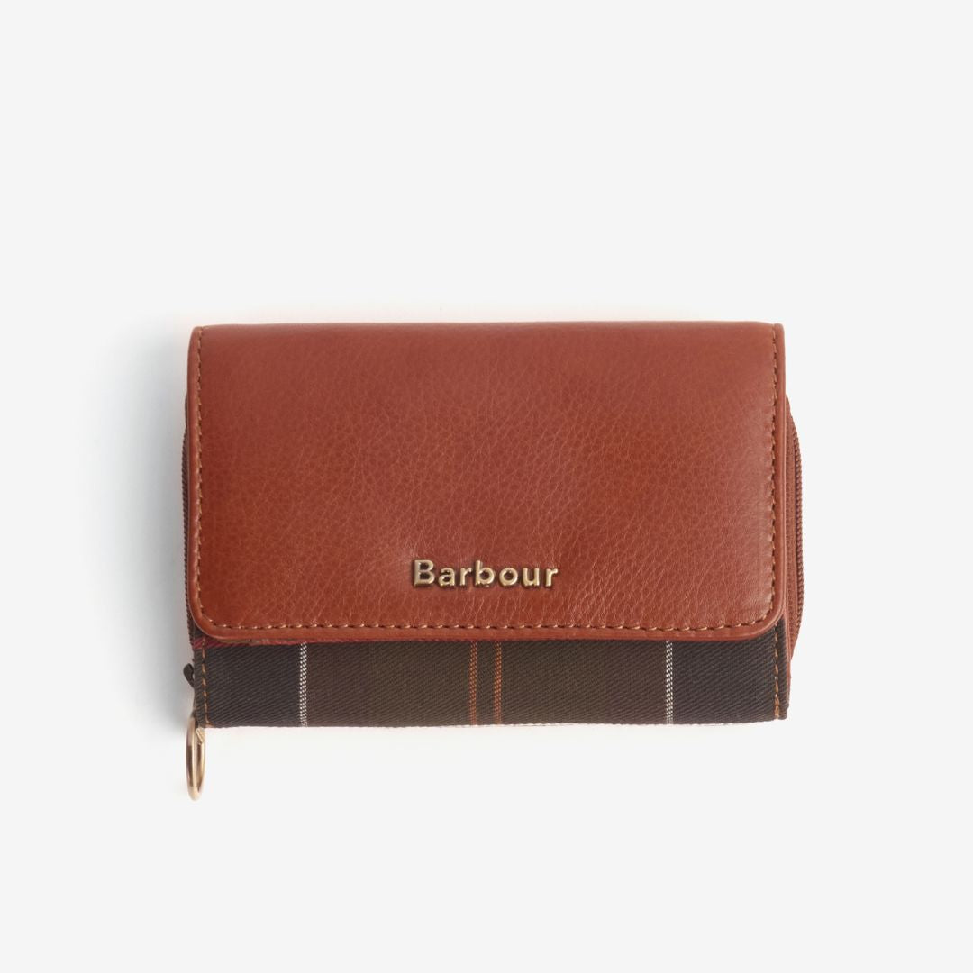 Barbour Laire French Purse in Brown Classic Tartan