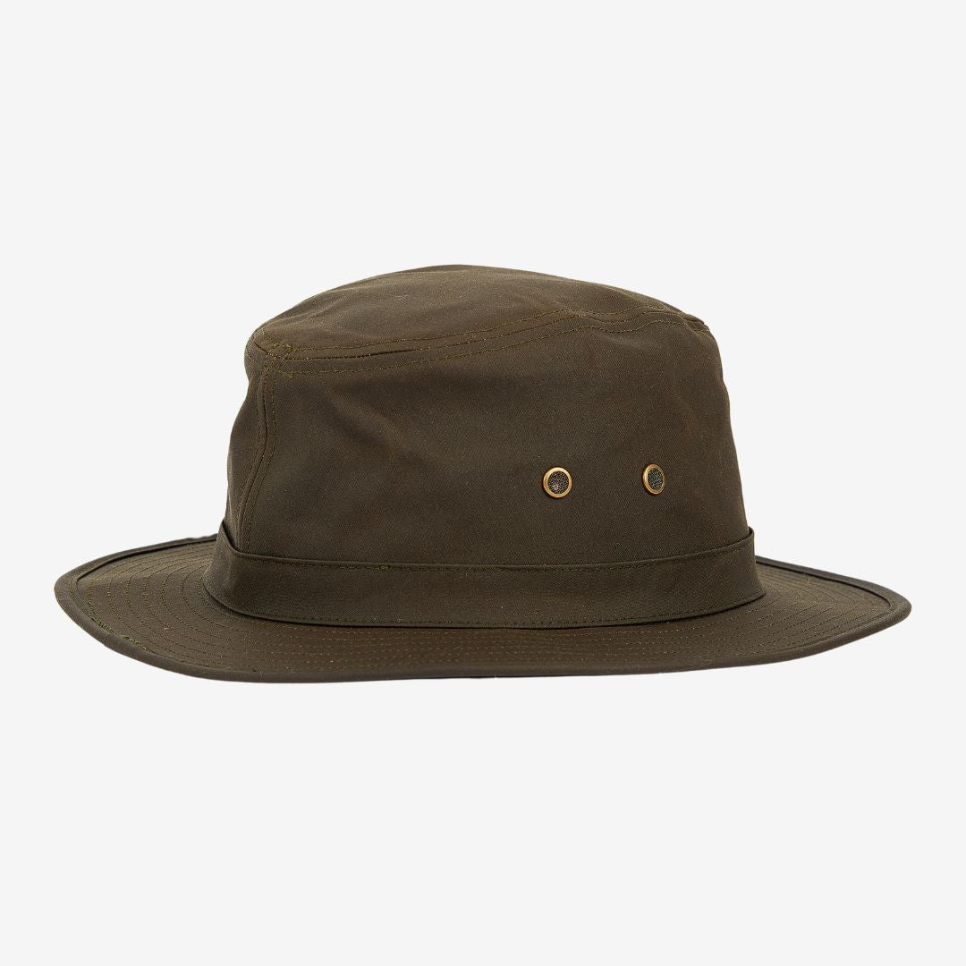 Barbour Men's Dawson Wax Safari Hat in Olive