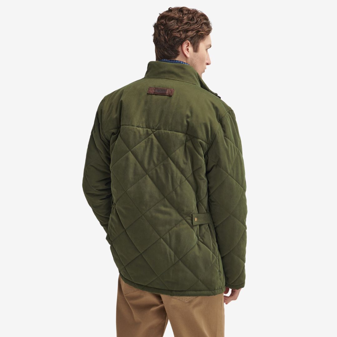 Barbour Men's Elter Quilted Jacket in Olive
