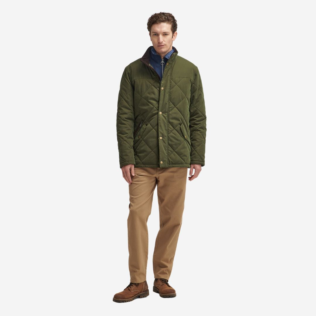 Barbour Men's Elter Quilted Jacket in Olive