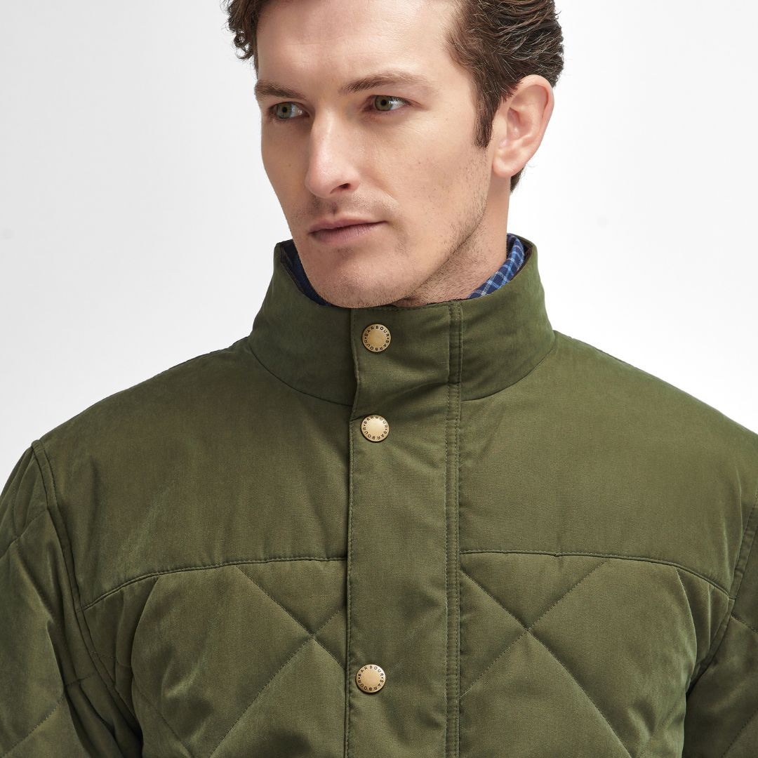 Barbour Men's Elter Quilted Jacket in Olive
