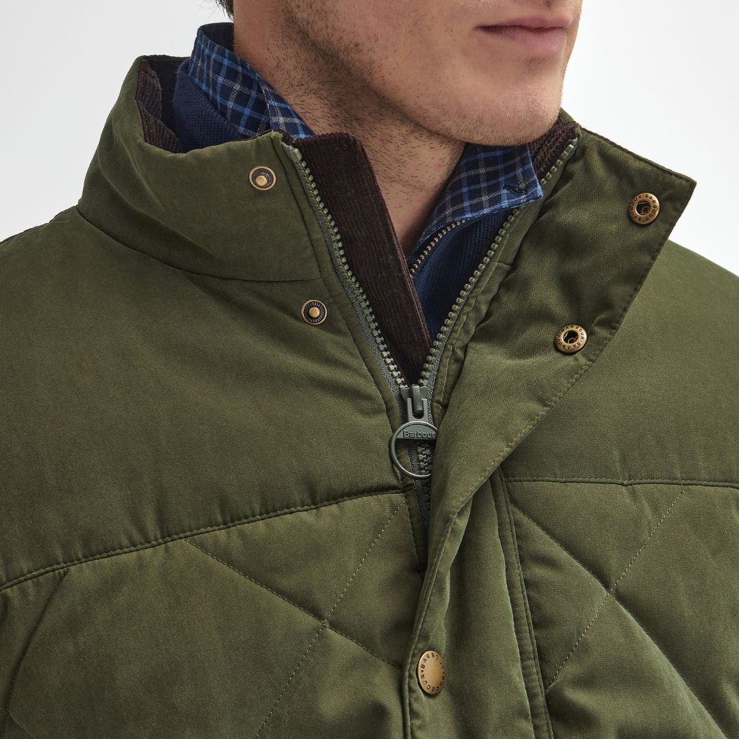 Barbour Men's Elter Quilted Jacket in Olive