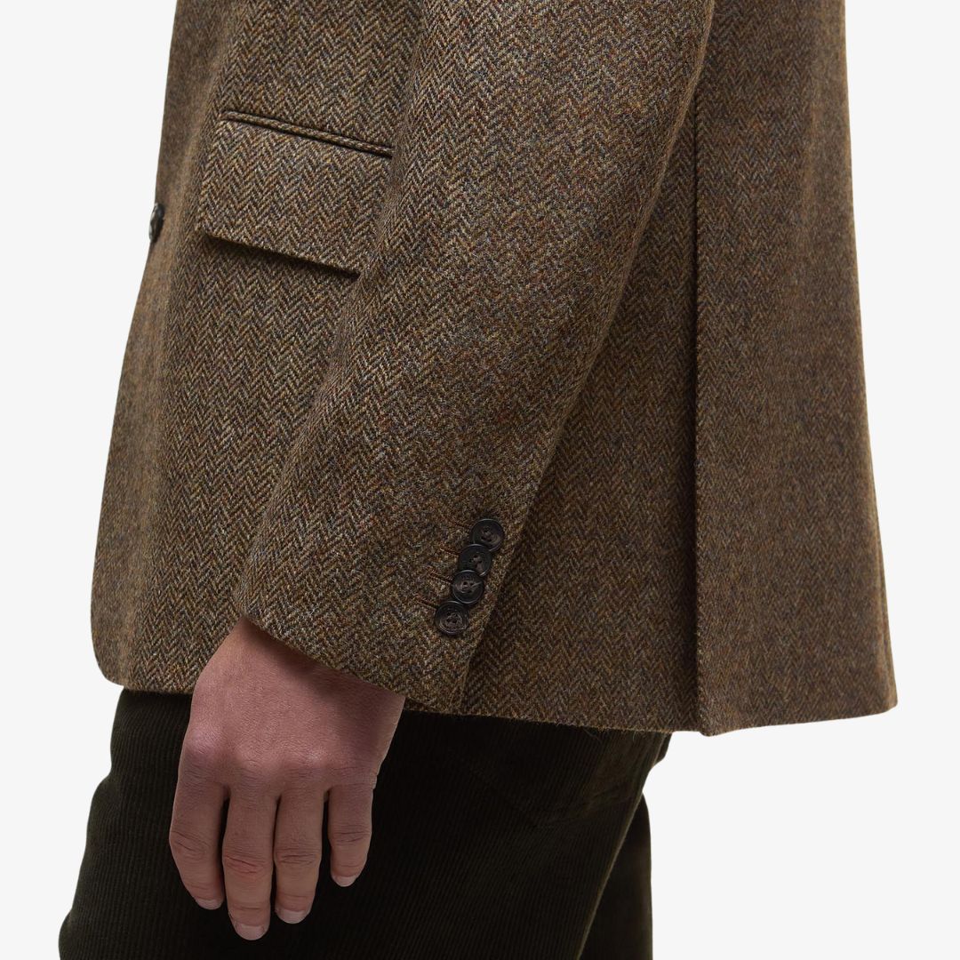 Barbour Men's Firth Moons Herringbone Blazer in Brown