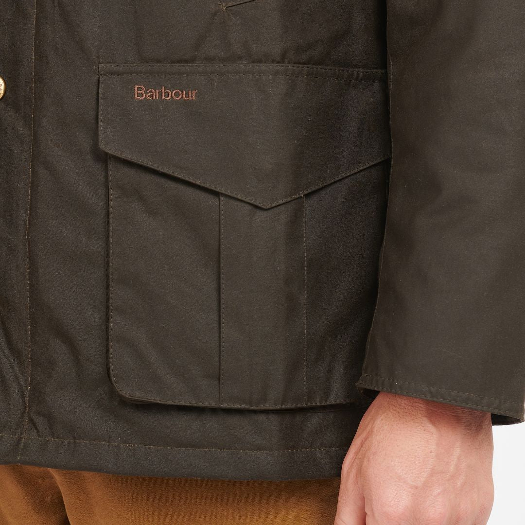 Barbour Men's Hereford Wax Jacket in Olive