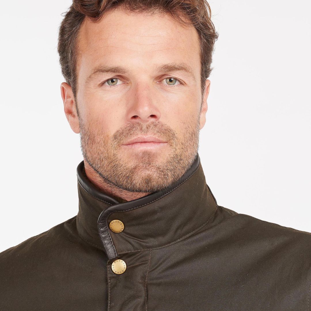 Barbour Men's Hereford Wax Jacket in Olive