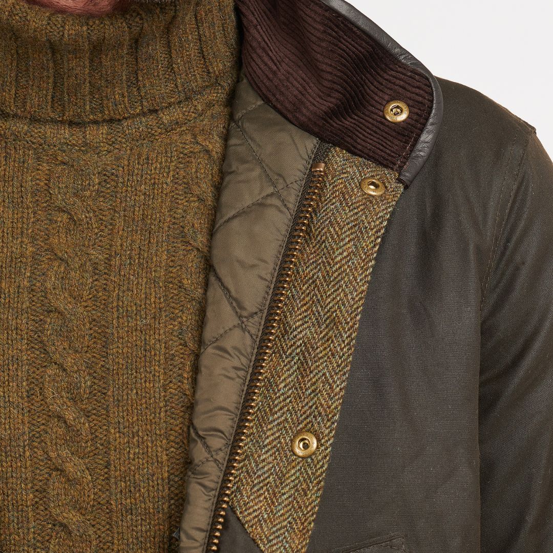 Barbour Men's Hereford Wax Jacket in Olive
