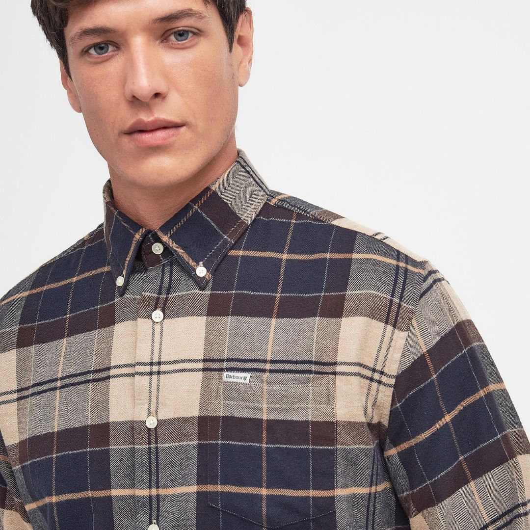 Barbour Men's Hogside Tartan Shirt in Autumn Dress