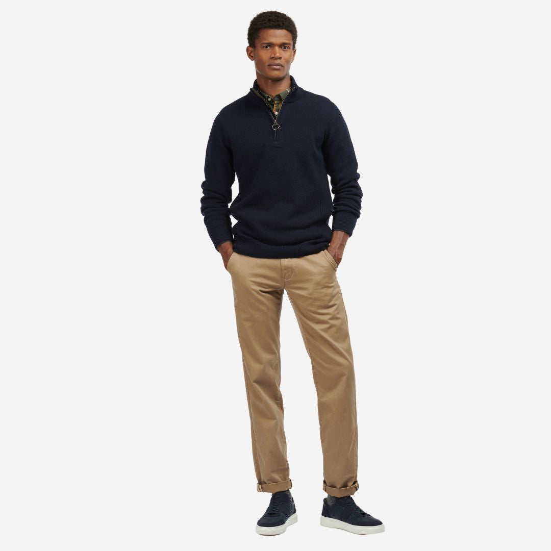 Barbour Men's Holden Half Zip Jumper in Navy