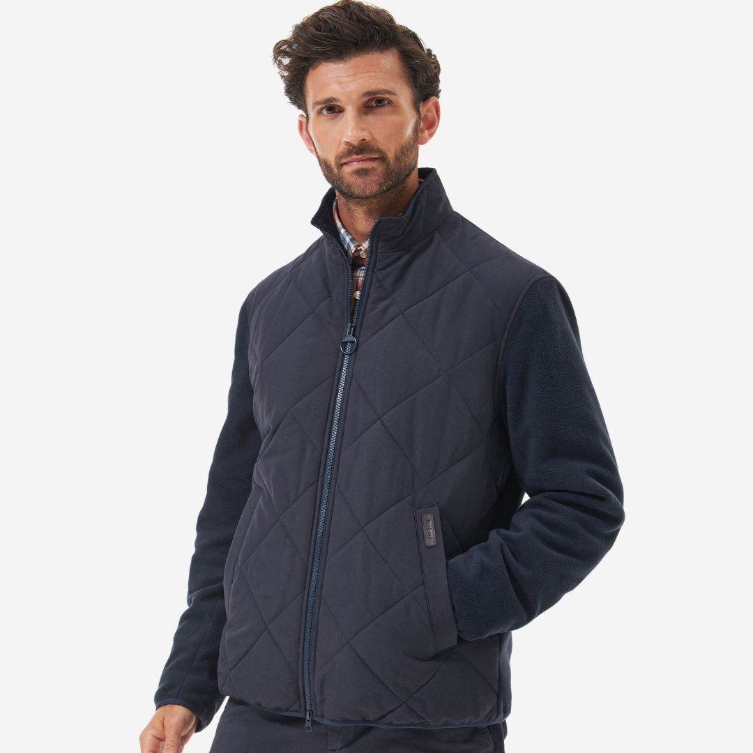 Barbour Men's Hybrid Fleece Jacket in Navy