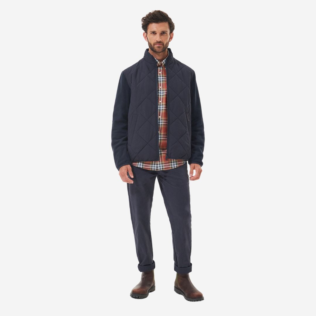 Barbour Men's Hybrid Fleece Jacket in Navy