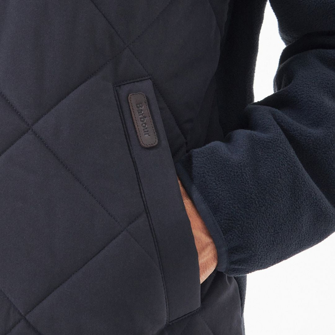 Barbour Men's Hybrid Fleece Jacket in Navy
