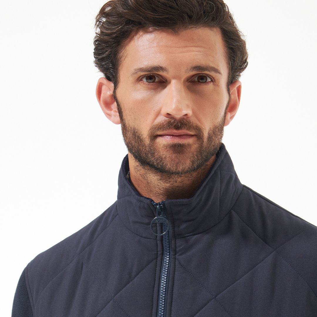 Barbour Men's Hybrid Fleece Jacket in Navy
