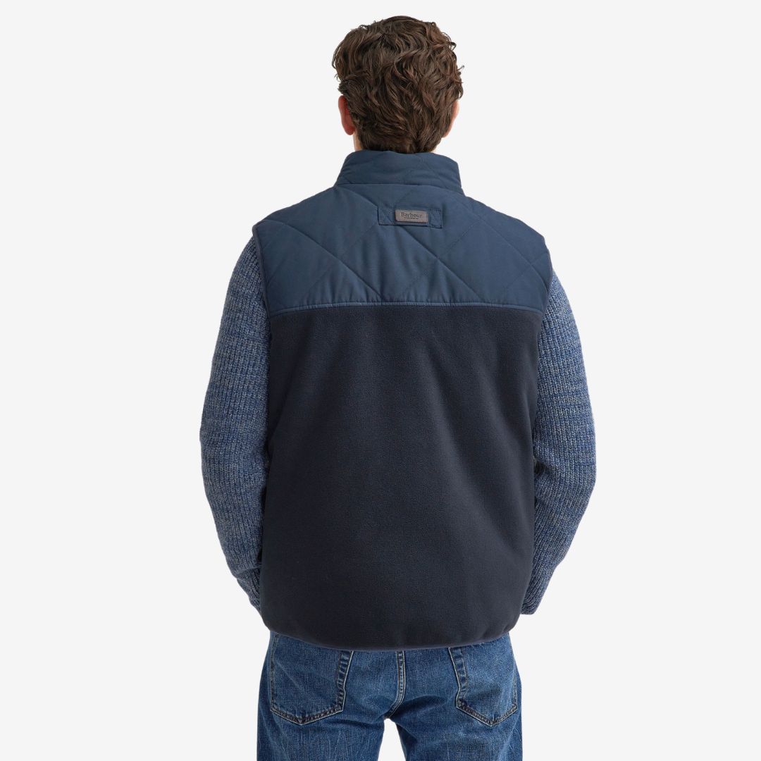 Barbour Men's Hybrid Quilted Gilet in Navy