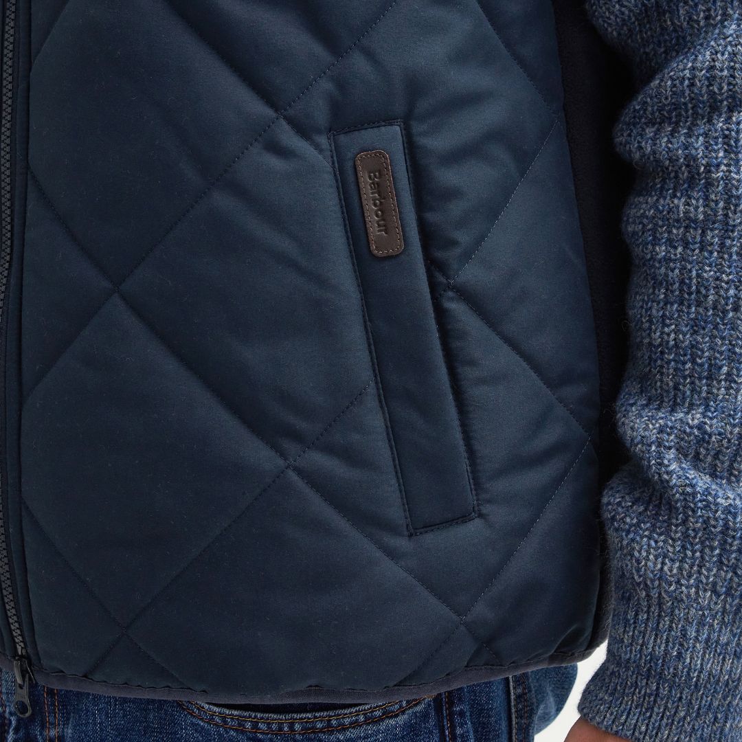Barbour Men's Hybrid Quilted Gilet in Navy