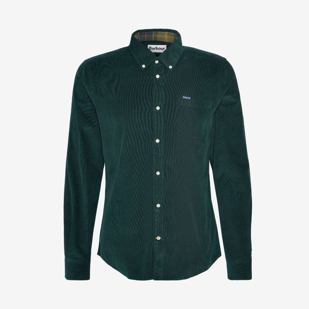 Barbour Men's Ramsey Tailored Long-Sleeved Shirt in Seaweed