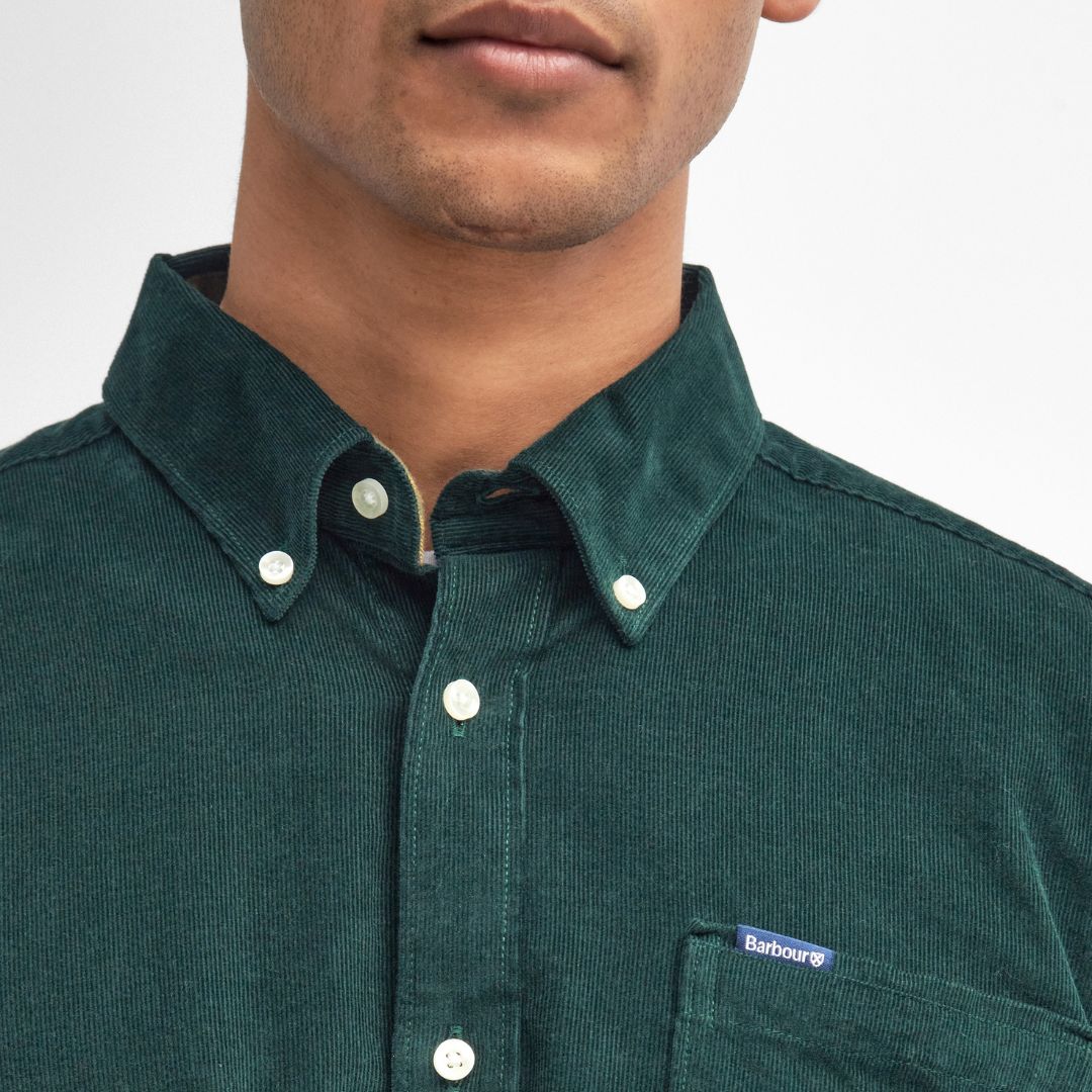 Barbour Men's Ramsey Tailored Long-Sleeved Shirt in Seaweed