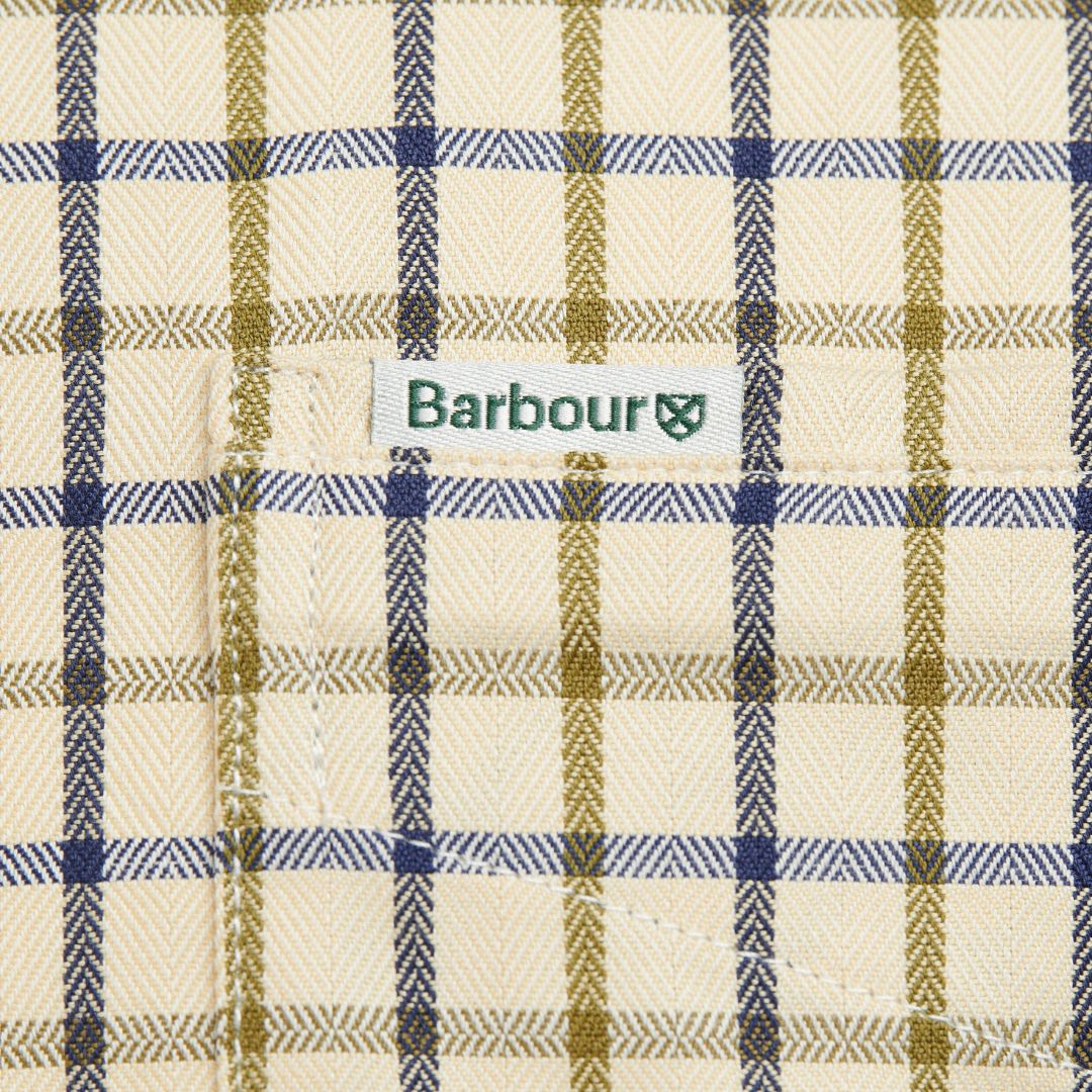 Barbour Men's Sporting Regular Long-Sleeved Shirt in Navy & Olive