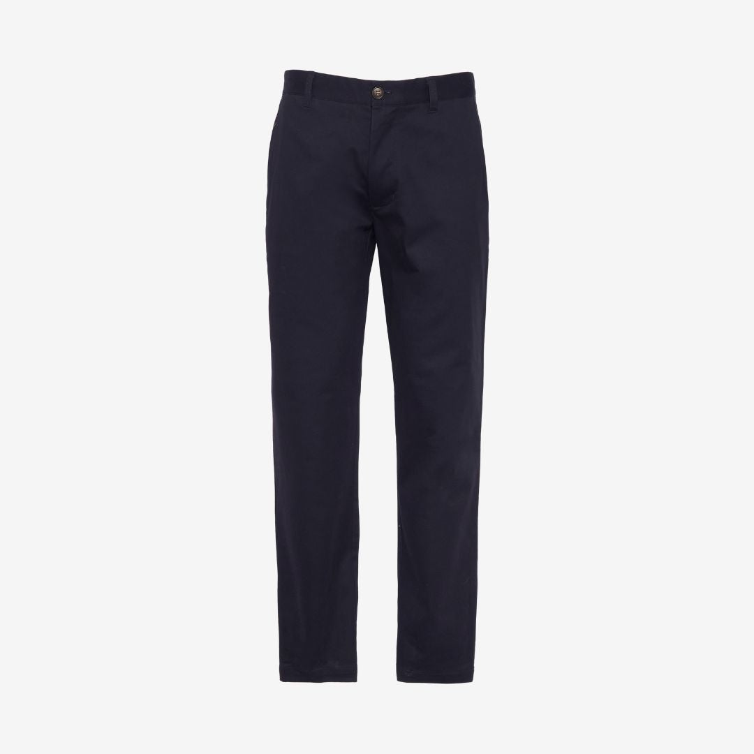 Barbour Men's Sueded Sateen Slim Trousers in Dark Navy