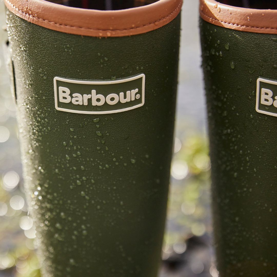 Barbour Men's Tempest Wellington Boots in Olive