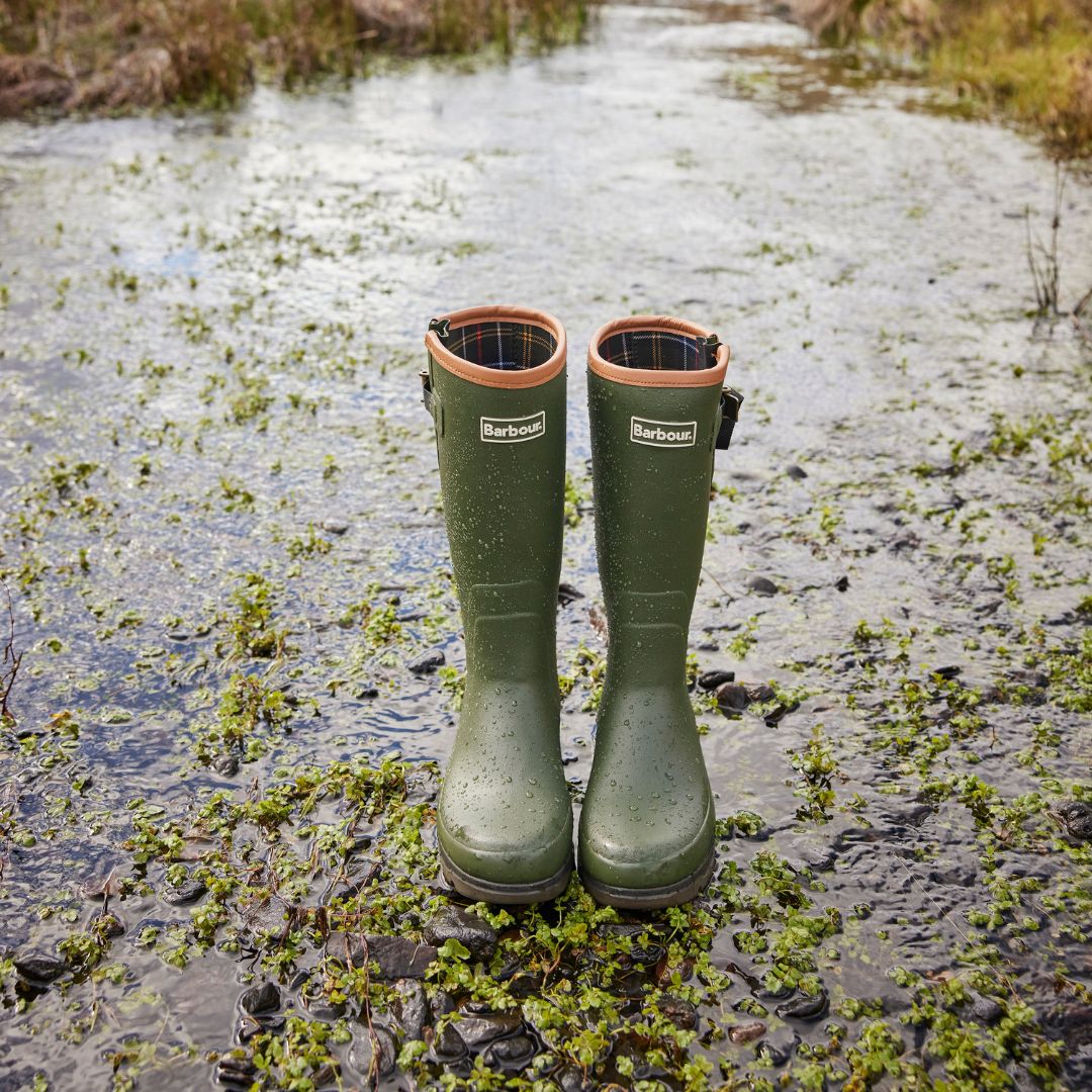Barbour Men's Tempest Wellington Boots in Olive