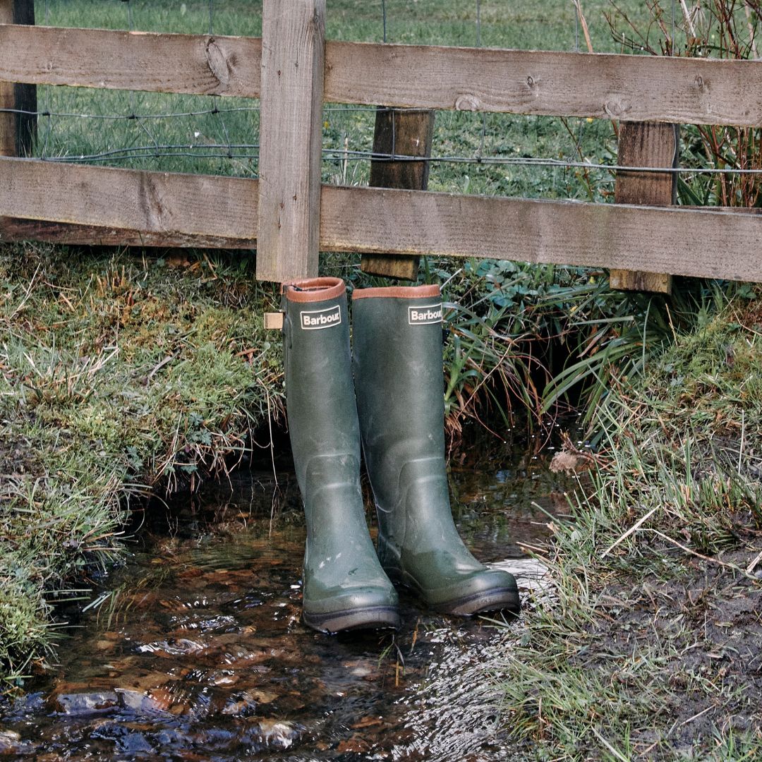 Barbour Men's Tempest Wellington Boots in Olive