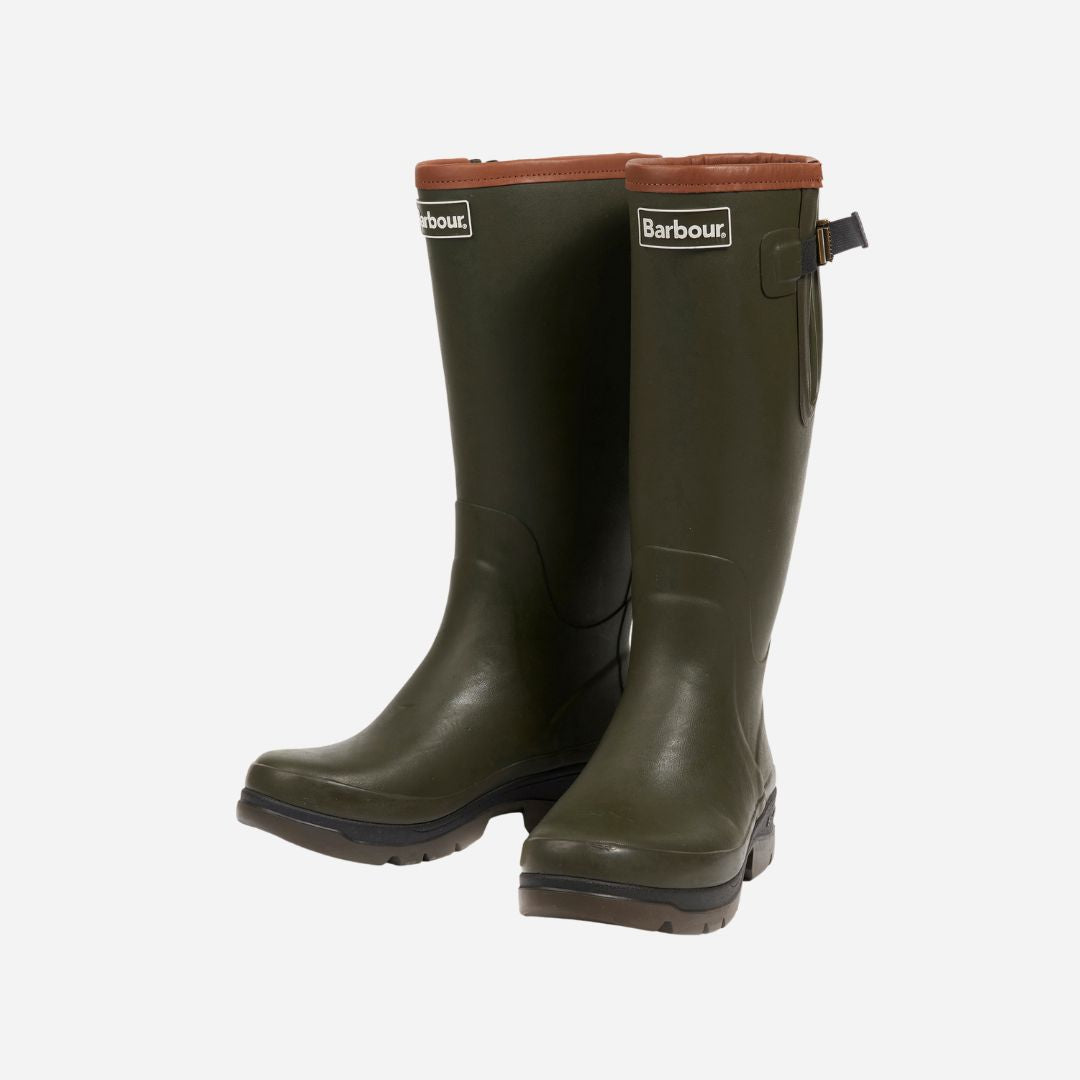 Barbour Men's Tempest Wellington Boots in Olive