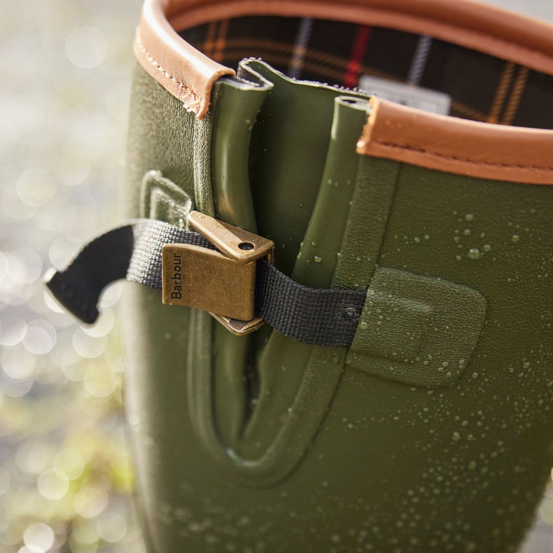 Barbour Men's Tempest Wellington Boots in Olive
