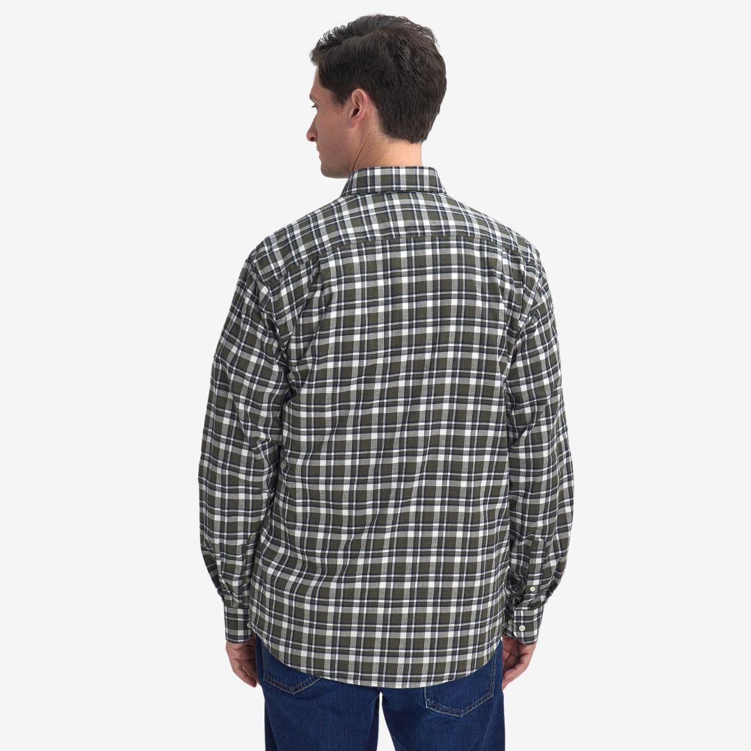 Barbour Men's Turville Regular Long-Sleeved Shirt in Olive