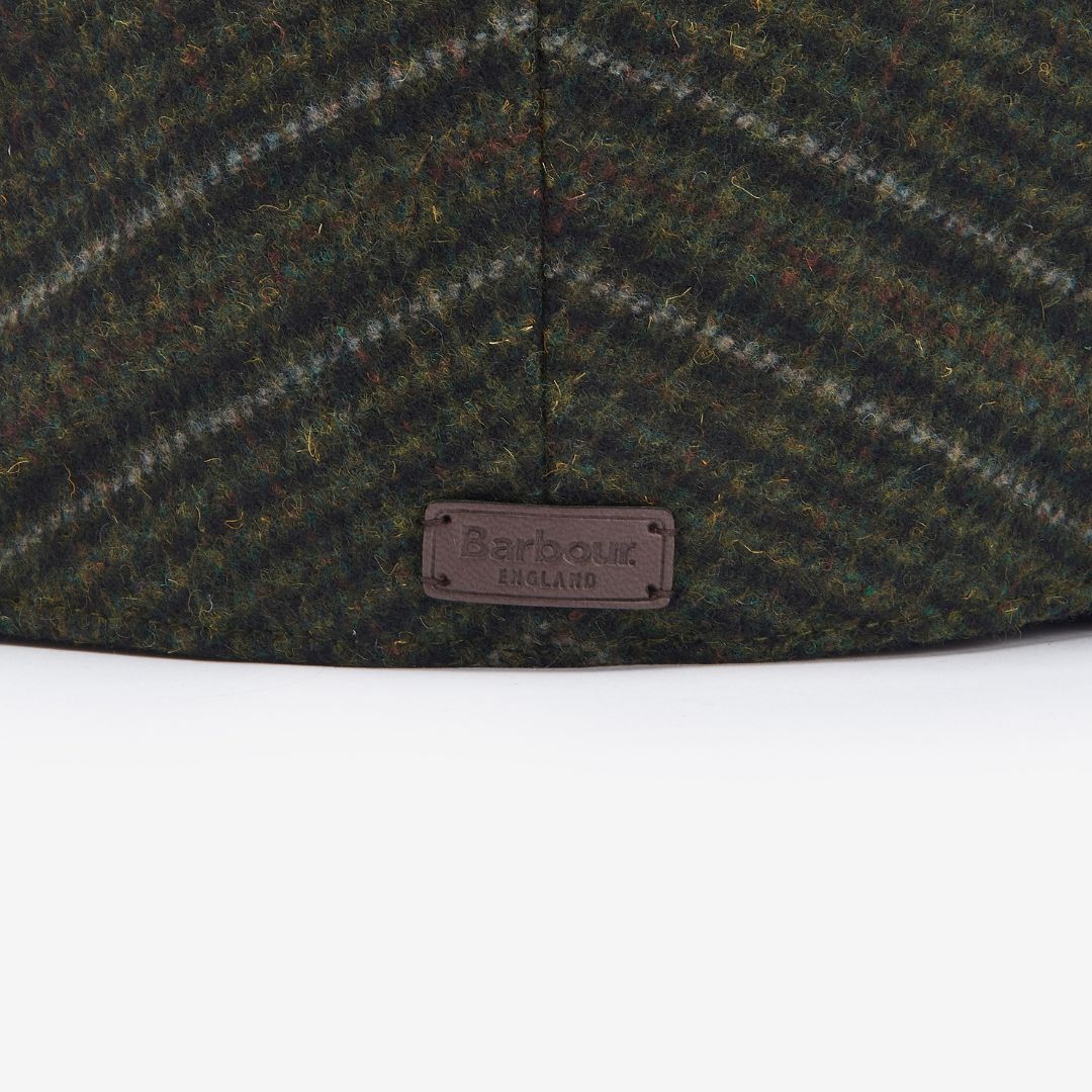 Barbour Men's Wilkin Flat Cap in Olive Check