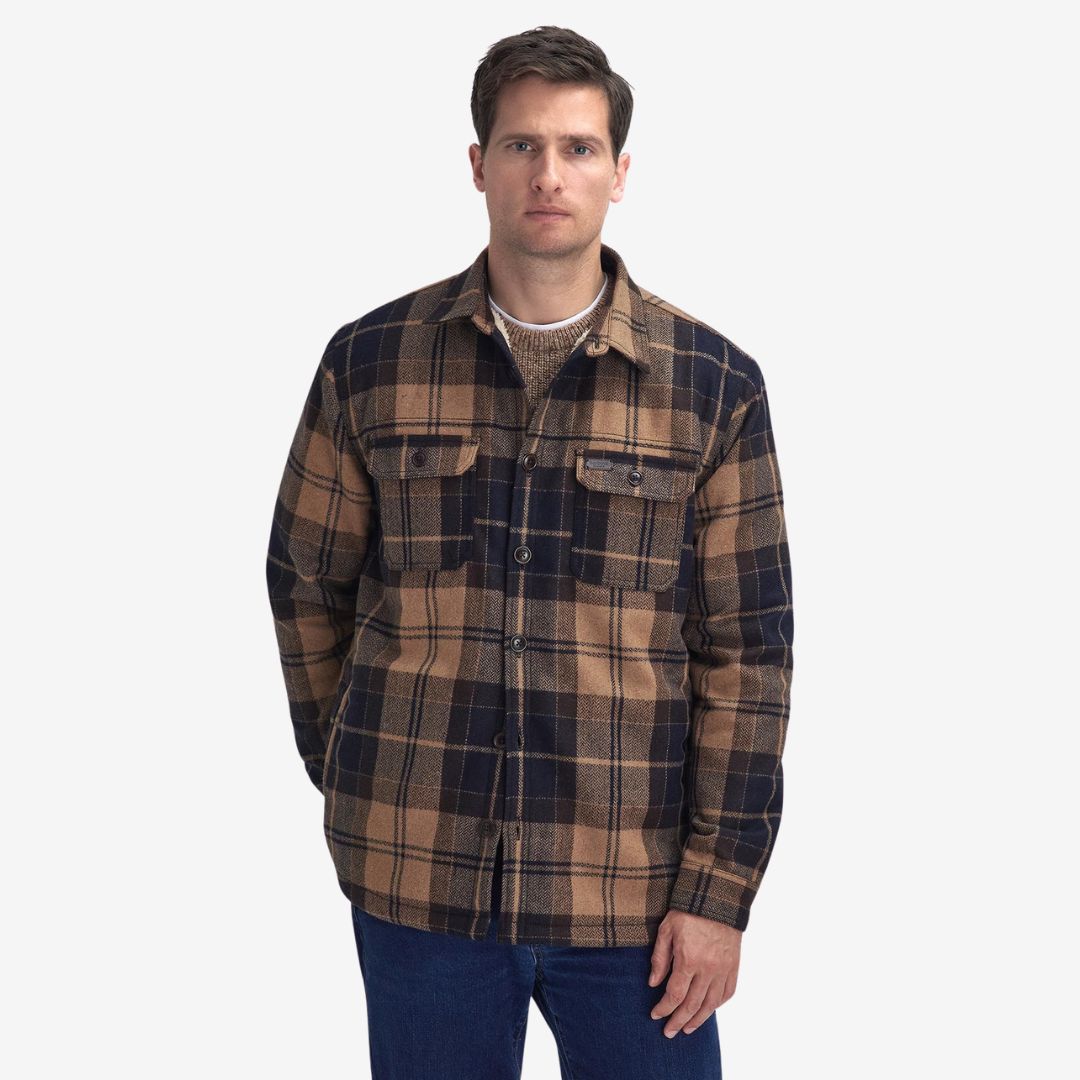 Barbour Men's Willberry Overshirt in Autumn Dress