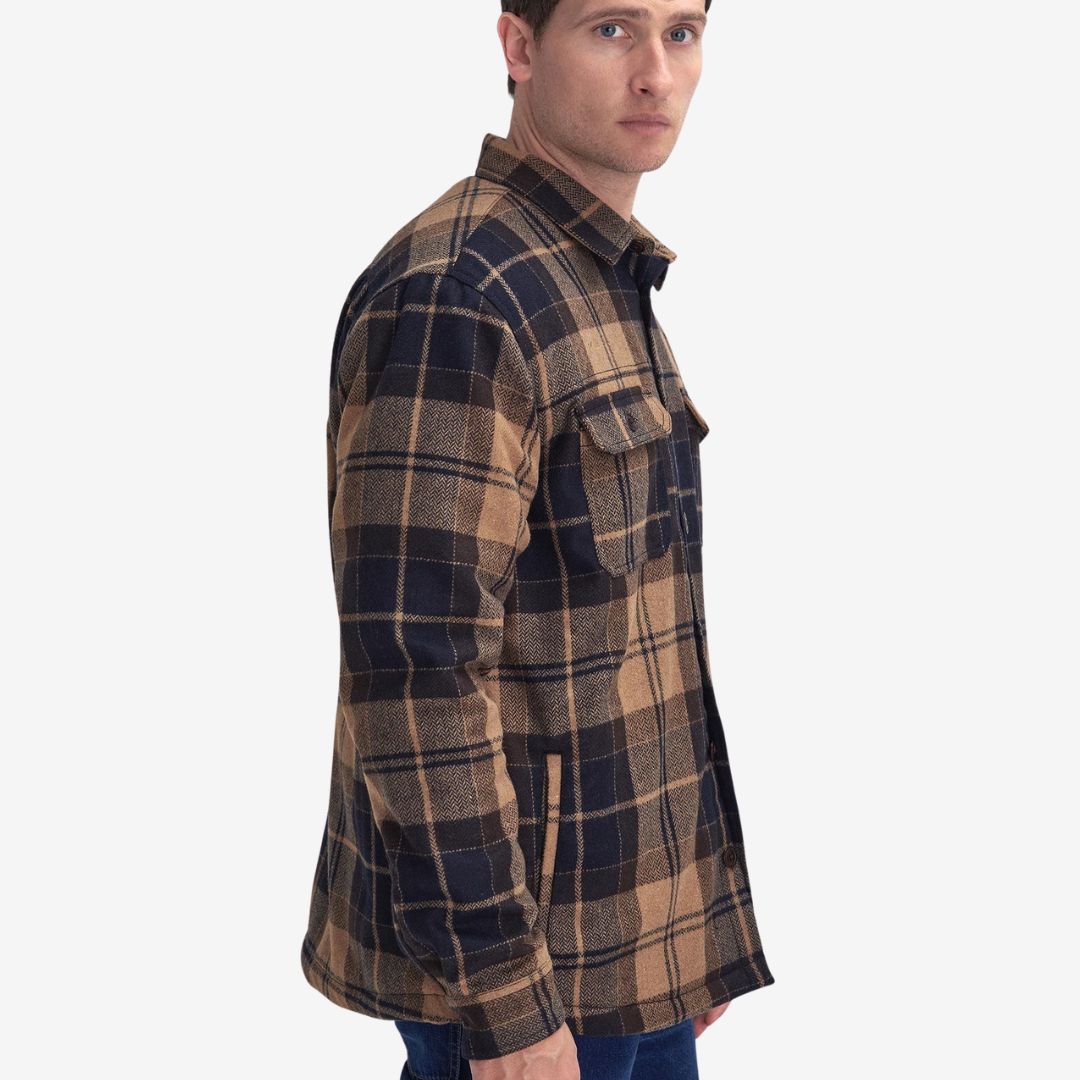 Barbour Men's Willberry Overshirt in Autumn Dress