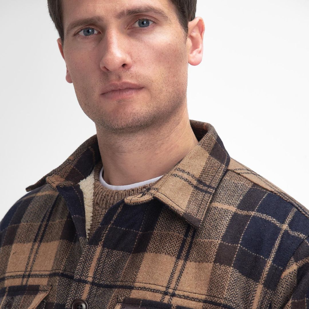 Barbour Men's Willberry Overshirt in Autumn Dress