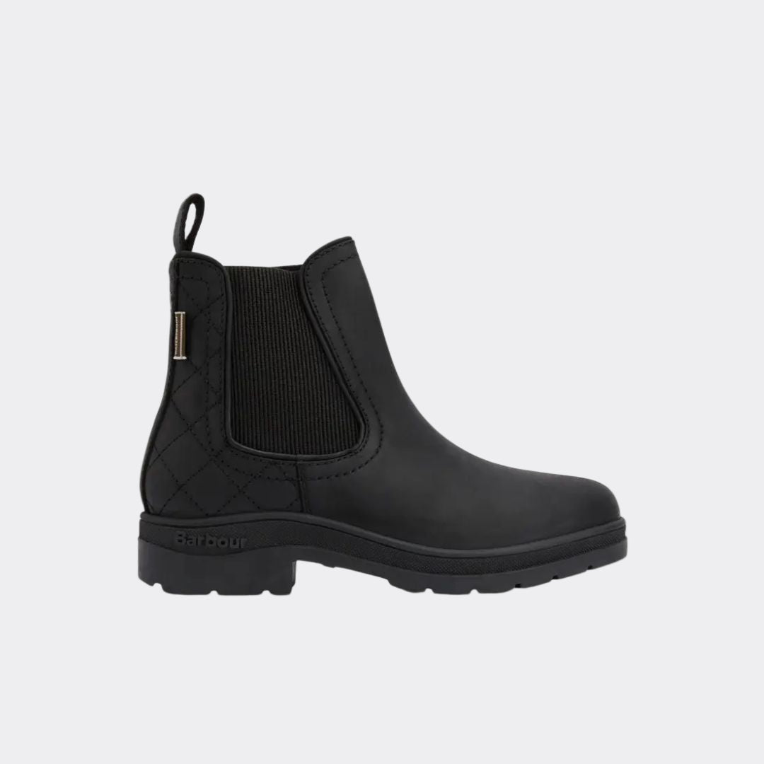 Barbour Women's Amble Chelsea Boots in Black Nubuck