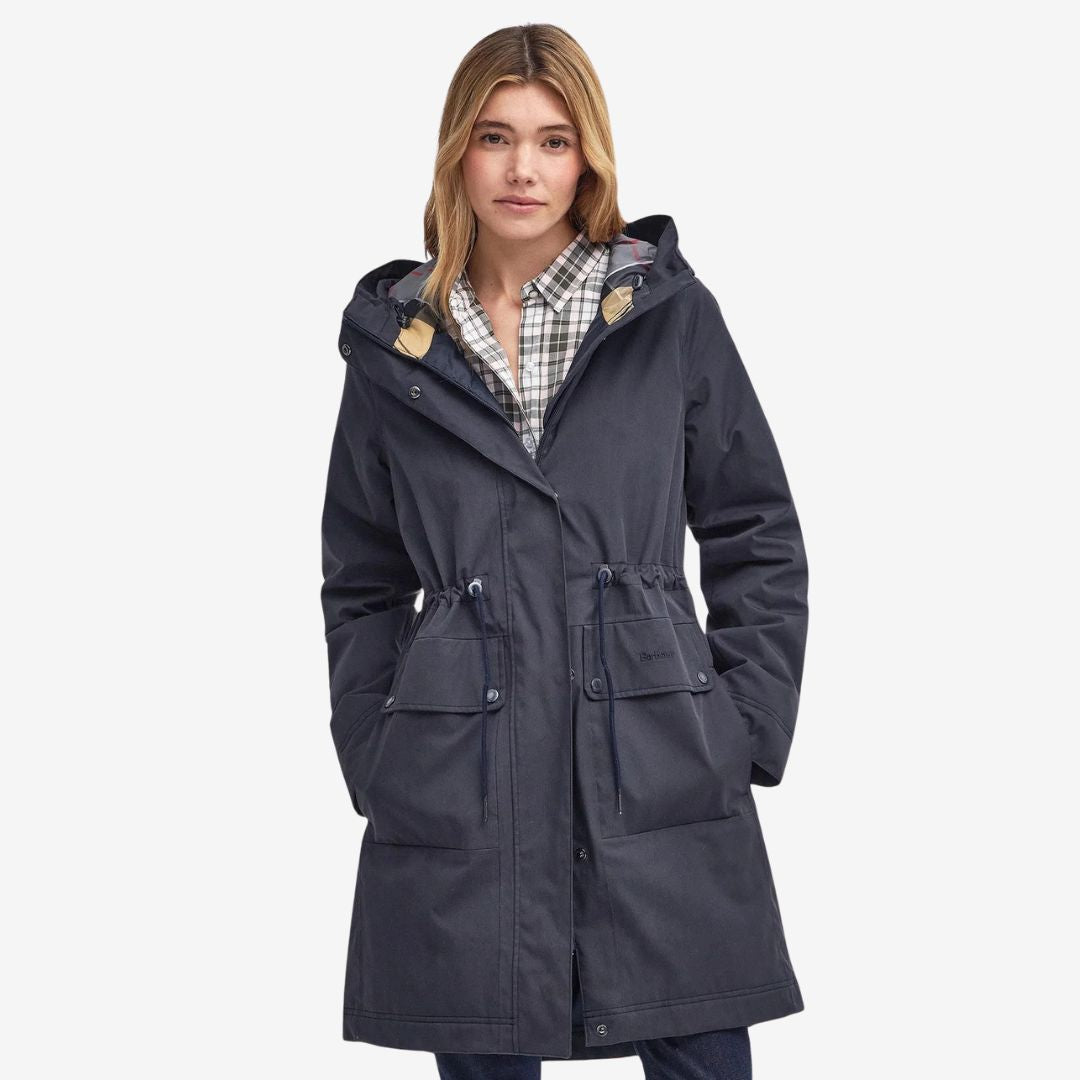 Barbour Women's Bowlees Waterproof Jacket in Dark Navy