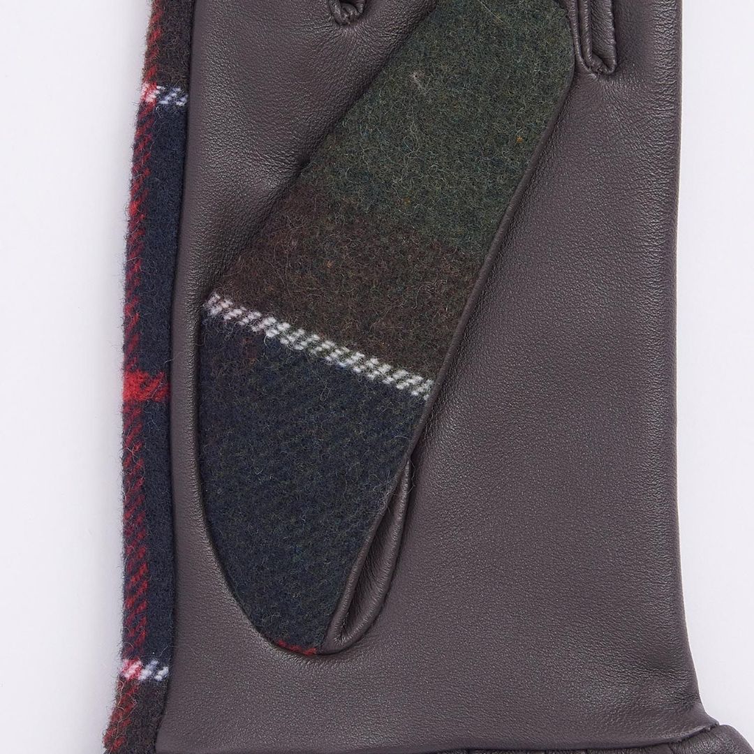 Barbour Women's Elishaw Leather Gloves in Classic Tartan