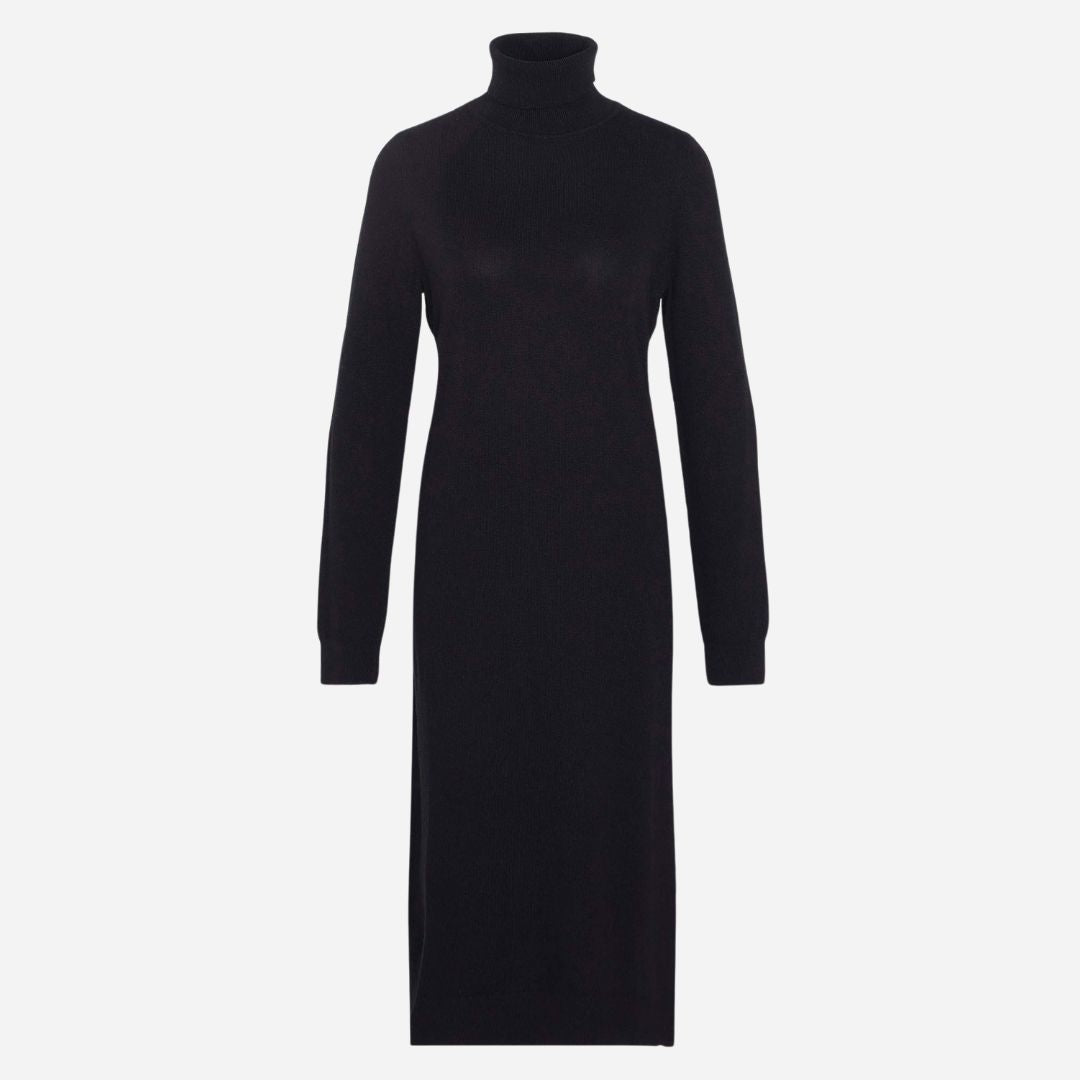 Barbour Women's Pendle Knitted Midi Dress in Black