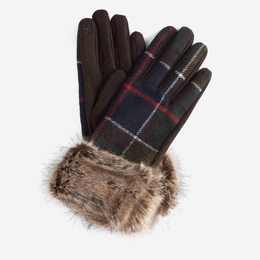 Knit Gloves Barbour Gloves Ladies Barbour Women's Ridley Tartan Gloves
