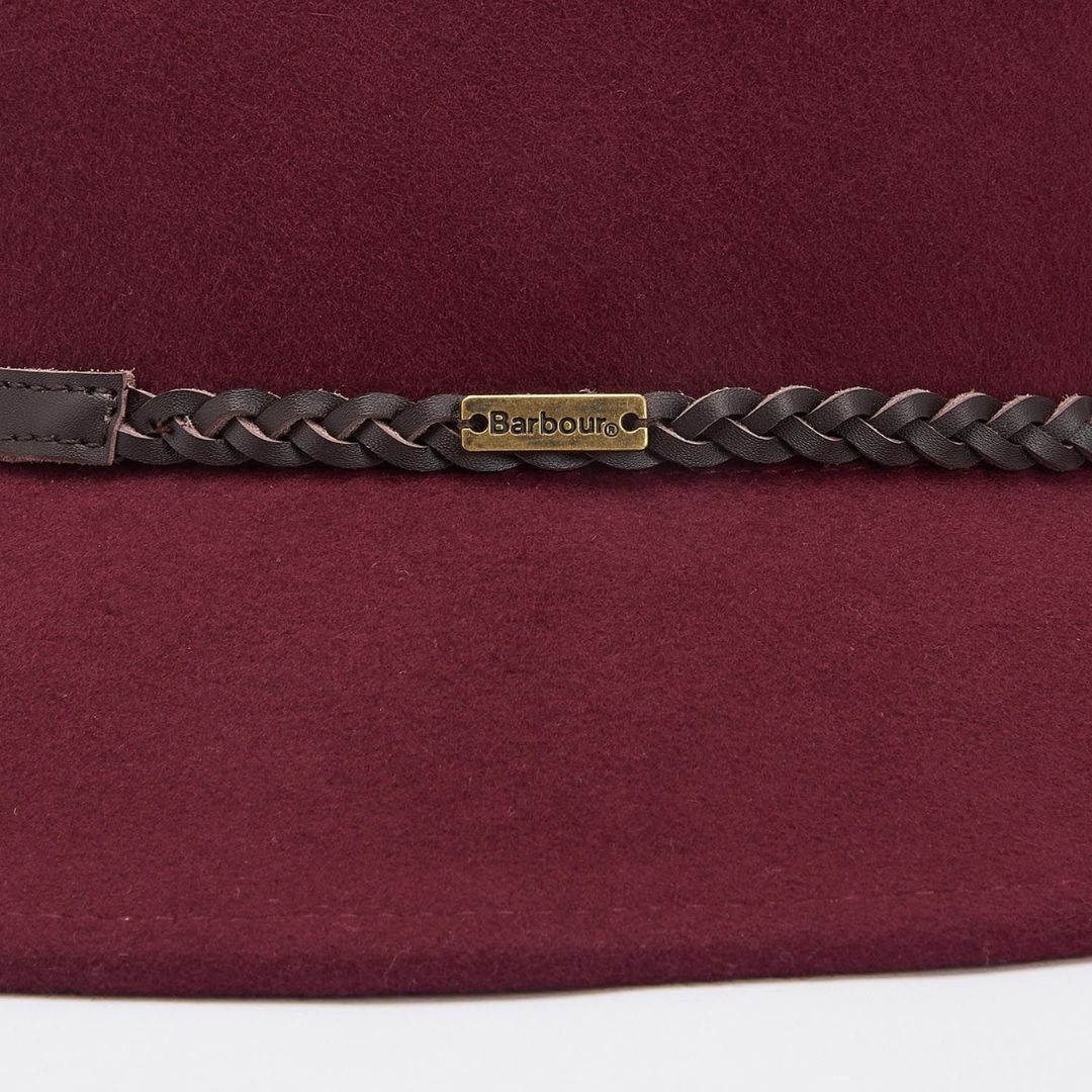 Barbour Women's Tack Fedora in Cabernet