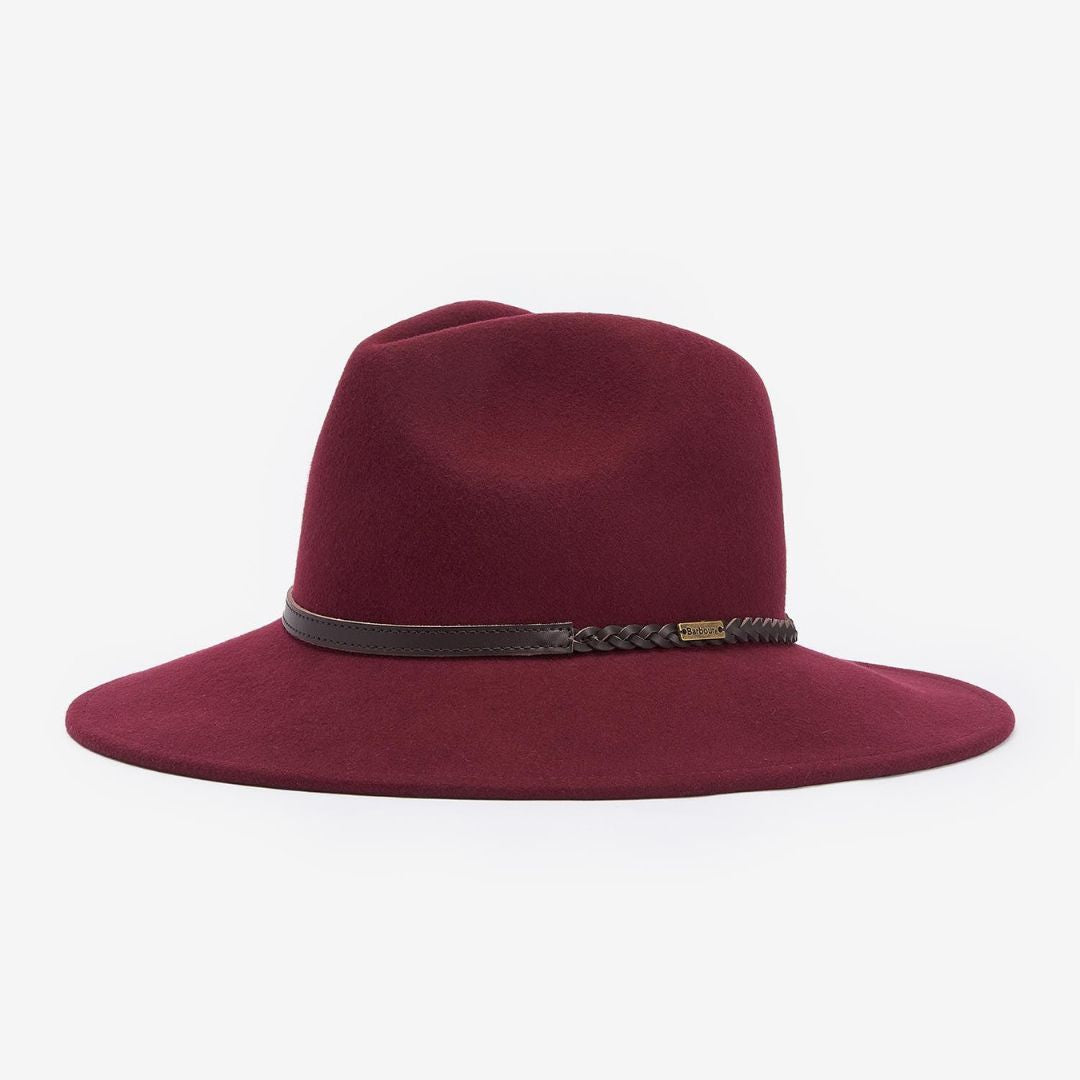 Barbour Women's Tack Fedora in Cabernet
