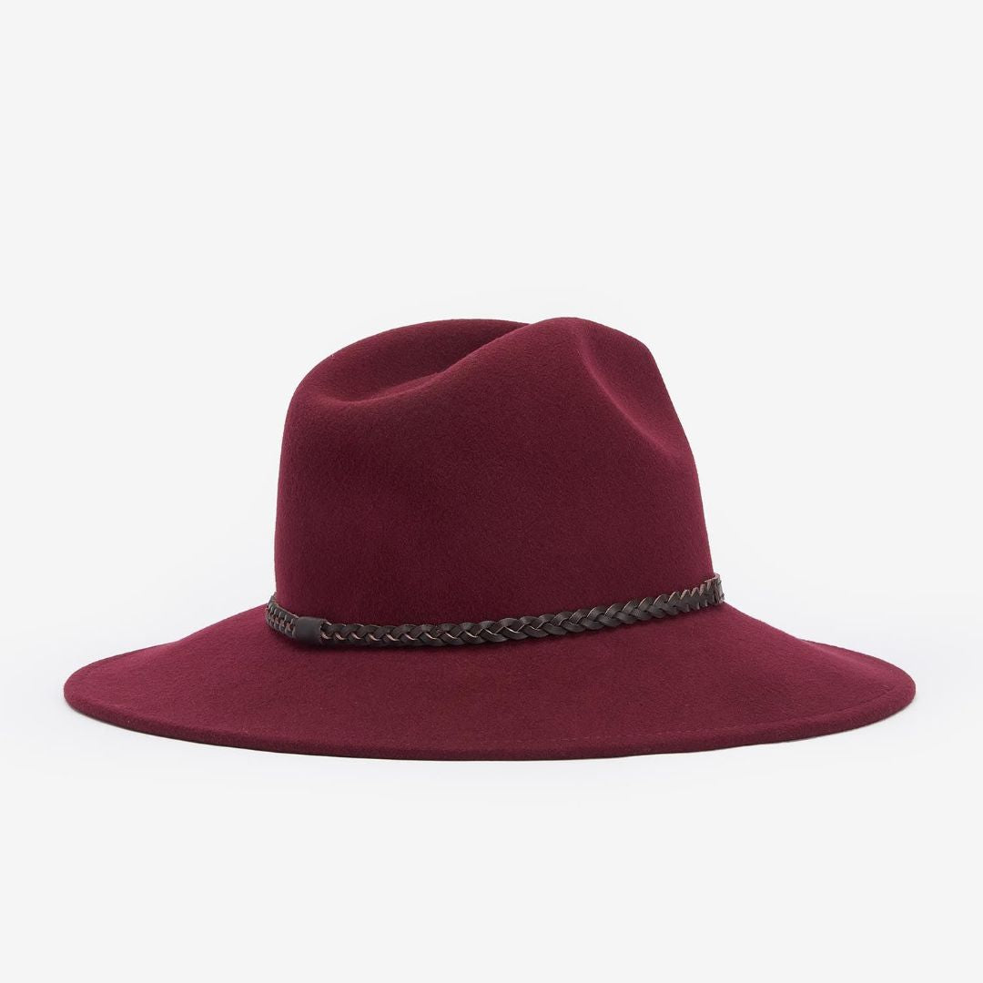 Barbour Women's Tack Fedora in Cabernet