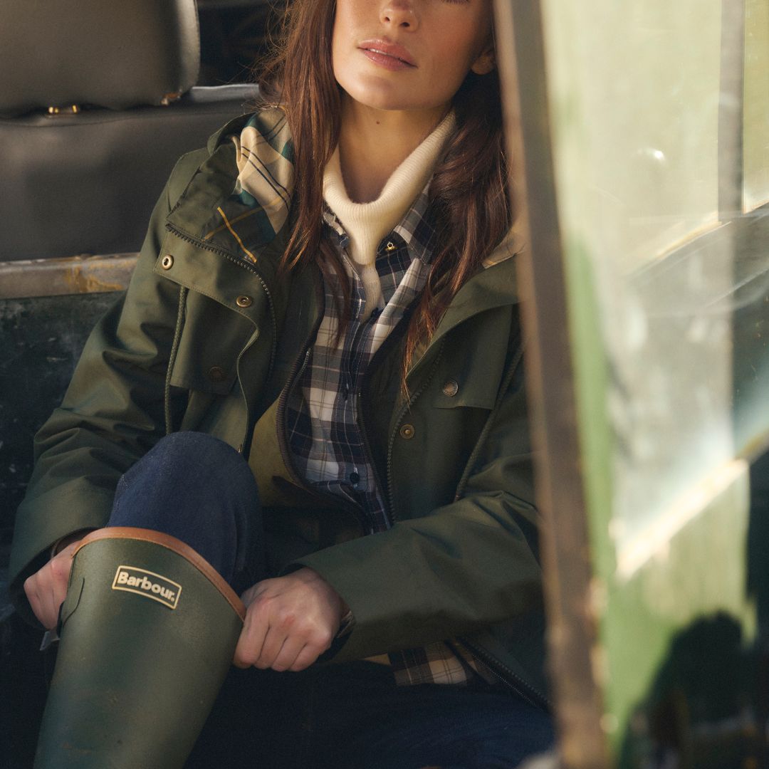 Barbour Women's Tempest Wellington Boots in Olive