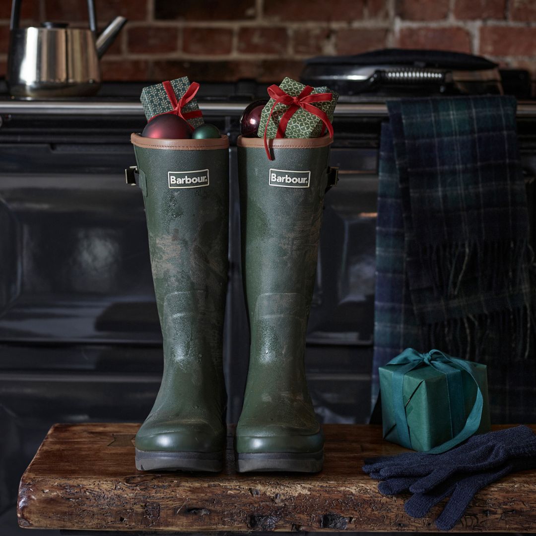 Barbour Women's Tempest Wellington Boots in Olive