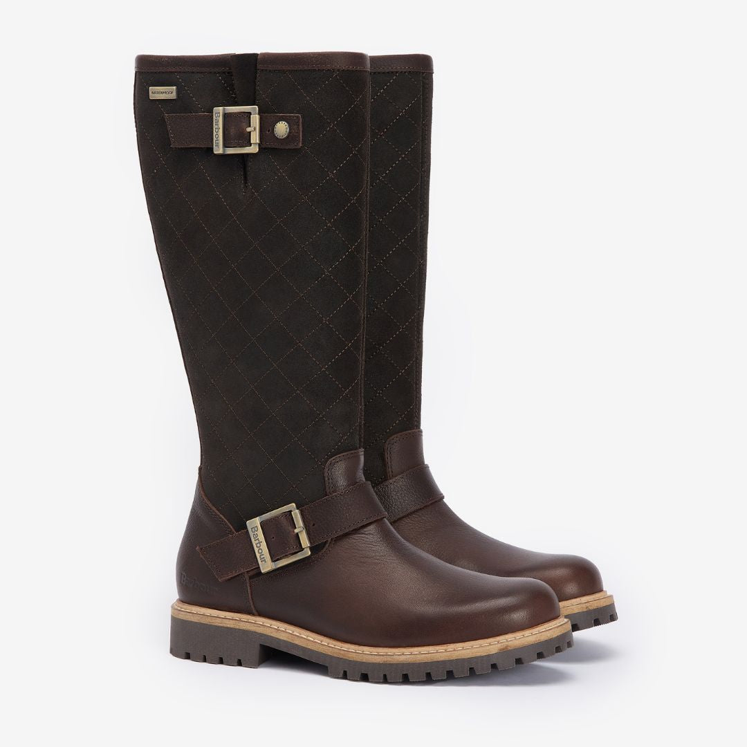 Barbour Women's Willow Knee-High Boots in Dark Brown