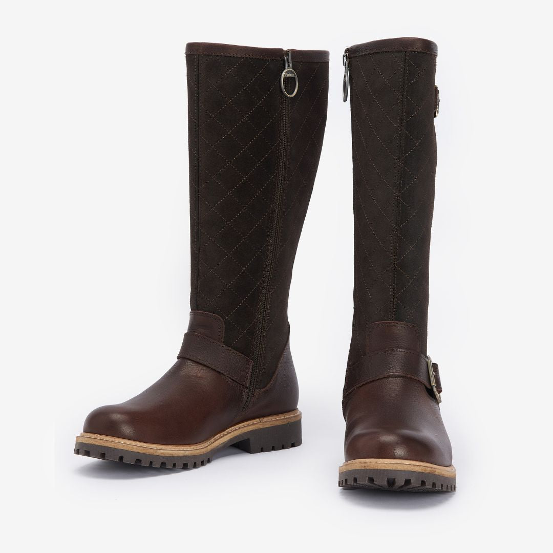 Barbour Women's Willow Knee-High Boots in Dark Brown
